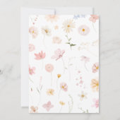 Een beetje wilde bloem is onderweg Baby shower Kaart (Achterkant)