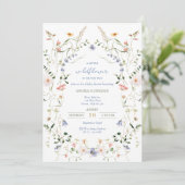 Een beetje wilde bloem is onderweg Baby shower Kaart (Staand voorkant)