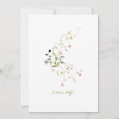 Een beetje wilde bloem is onderweg Baby shower Kaart (Achterkant)