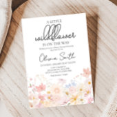 Een beetje wilde bloem is onderweg Baby shower Kaart