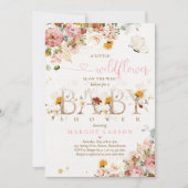 Een beetje wilde bloem is onderweg Baby shower Kaart (Voorkant)