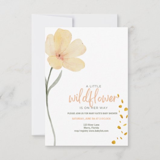 Een beetje wilde bloem is onderweg kaart (Voorkant)