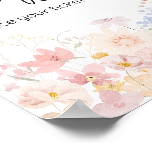 Een beetje wilde bloem is onderweg luier Raffle Poster (Hoek)