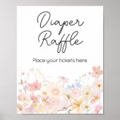 Een beetje wilde bloem is onderweg luier Raffle Poster (Voorkant)