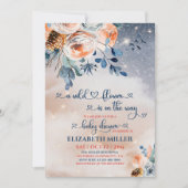 Een beetje wilde bloem is onderweg naar het meisje kaart (Voorkant)