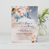 Een beetje wilde bloem is onderweg naar het meisje kaart (Staand voorkant)