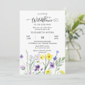 Een beetje wilde bloem is onderweg naar het meisje kaart (Staand voorkant)