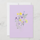 Een beetje wilde bloem is onderweg naar het meisje kaart (Achterkant)