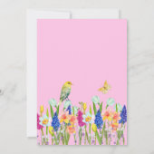 Een beetje wilde bloem is onderweg naar het meisje kaart (Achterkant)