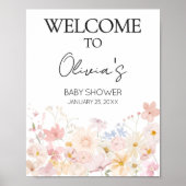 Een beetje wilde bloem is onderweg welkom poster (Voorkant)