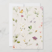 Een beetje wilde bloem is op de weg naar Boho Baby Kaart (Achterkant)