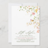 Een beetje wilde bloem is op weg naar het Baby sho Kaart (Voorkant)