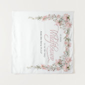 Een beetje wilde bloem roze Baby Meisje Douche Wandkleed (Voorkant (horizontaal))