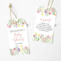 Een beetje wilde bloem rustiek baby shower dank u