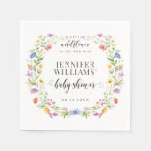 Een beetje wilde bloem rustieke boho baby meisje d servet (Voorkant)