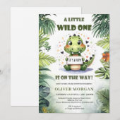 Een beetje wilde een krokodil is onderweg jongen kaart (Voorkant / Achterkant)