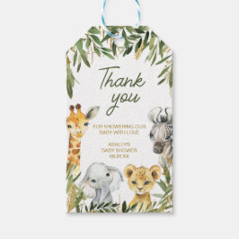 Een beetje wilde een Safari Baby shower Favor Tags Cadeaulabel