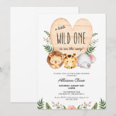 Een beetje wilde is onderweg naar Baby shower Kaart (Voorkant / Achterkant)