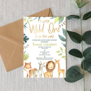 Een beetje wilde is onderweg naar dierlijk Baby sh Kaart