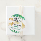 Een beetje wilde is op weg naar Baby shower F Bedankjes Labels (In situ)