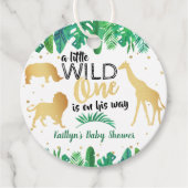 Een beetje wilde is op weg naar Baby shower F Bedankjes Labels (Voorkant)