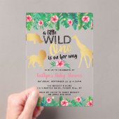 Een beetje wilde is op weg naar het Baby shower va Acryl Uitnodigingen (Insitu (Draagbaar))
