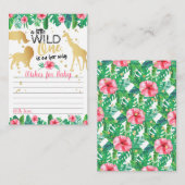 Een beetje wilde is op weg naar het Baby shower va Advieskaart (Voorkant / Achterkant)