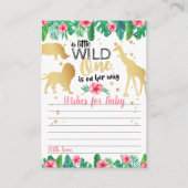 Een beetje wilde is op weg naar het Baby shower va Advieskaart (Voorkant)