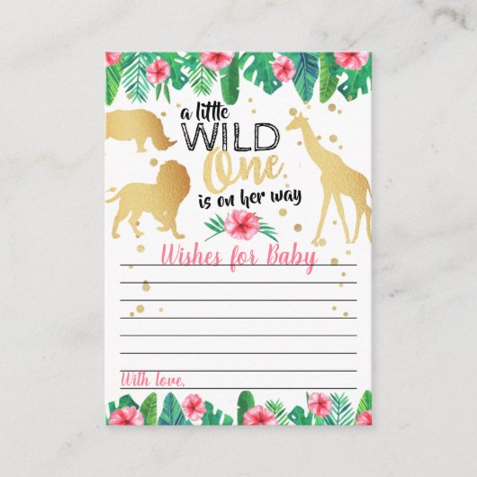 Een beetje wilde is op weg naar het Baby shower va Advieskaart (Voorkant)