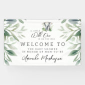 Een beetje wilde olifant Baby shower welkom Spandoek (Horizontaal)