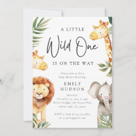 Een beetje wilde safari baby shower uitnodiging