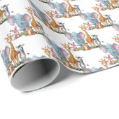 Een beetje wilde safari Het is jongen baby shower Cadeaupapier (Rol Hoek)