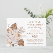 Een beetje Wildflower Baby shower Boho boeket Kaart (Staand voorkant)