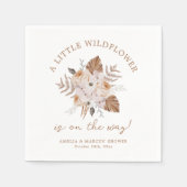 Een beetje Wildflower Baby shower Boho boeket Servet (Voorkant)