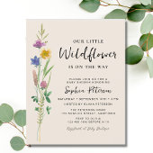 Een beetje Wildflower Baby shower Budget Invitatio