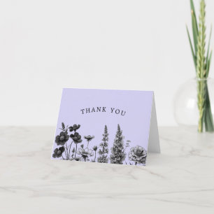 Een beetje Wildflower Baby shower dank je kaart