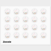 Een beetje Wildflower Baby shower dank je Ronde Sticker (Vel)