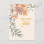 Een beetje Wildflower Baby shower Diapper Raffle Informatiekaartje (Voorkant)