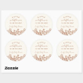 Een beetje Wildflower Baby shower in Bloom Boho Ronde Sticker (Vel)
