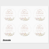 Een beetje Wildflower Baby shower in Bloom Boho Ronde Sticker (Vel)