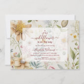 Een beetje Wildflower Baby shower Kaart (Voorkant)