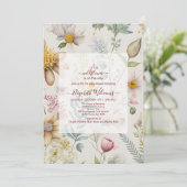 Een beetje Wildflower Baby shower Kaart (Staand voorkant)