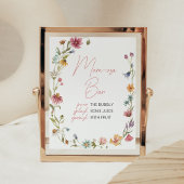 Een beetje Wildflower Baby shower Moeder Osa Bar Poster