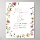 Een beetje Wildflower Baby shower Moeder Osa Bar Poster (Voorkant)
