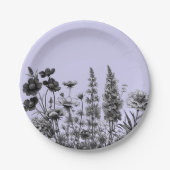 Een beetje Wildflower Baby shower Papier Bord (Voorkant)