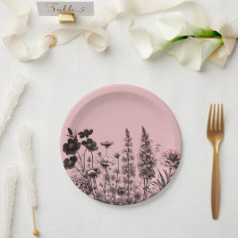 Een beetje Wildflower Baby shower Papier Bord