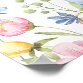 Een beetje Wildflower Baby shower welkom Poster (Hoek)