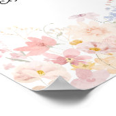 Een beetje Wildflower Bedankt voor het komen Poster (Hoek)