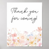 Een beetje Wildflower Bedankt voor het komen Poster (Voorkant)