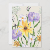 Een beetje Wildflower Blauw Roze Neutral Baby show Kaart (Achterkant)